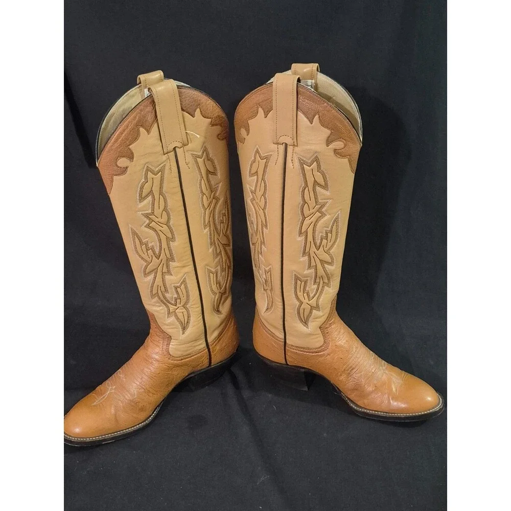 Vintage 1993 Adams Boots Women's Size 6 Leather & Ostrich